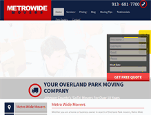 Tablet Screenshot of metrowidemoversks.com
